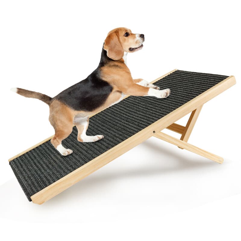 Dog Stair Foldable Non-Slip Pet Ramp Adjustable Heights Ladder For Car Sofa Bed