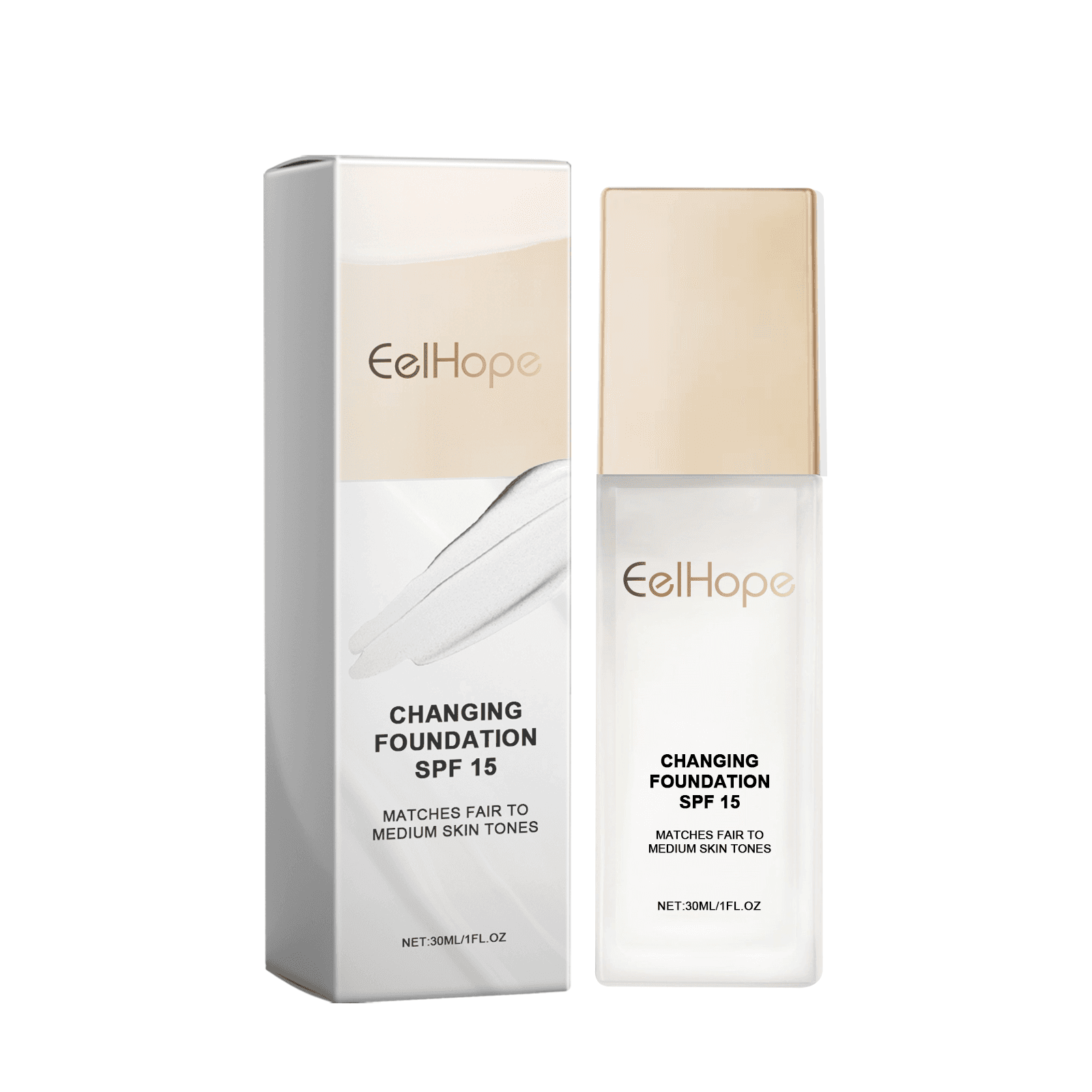 Moisturizing Liquid Foundation  White Color  30ml 1box