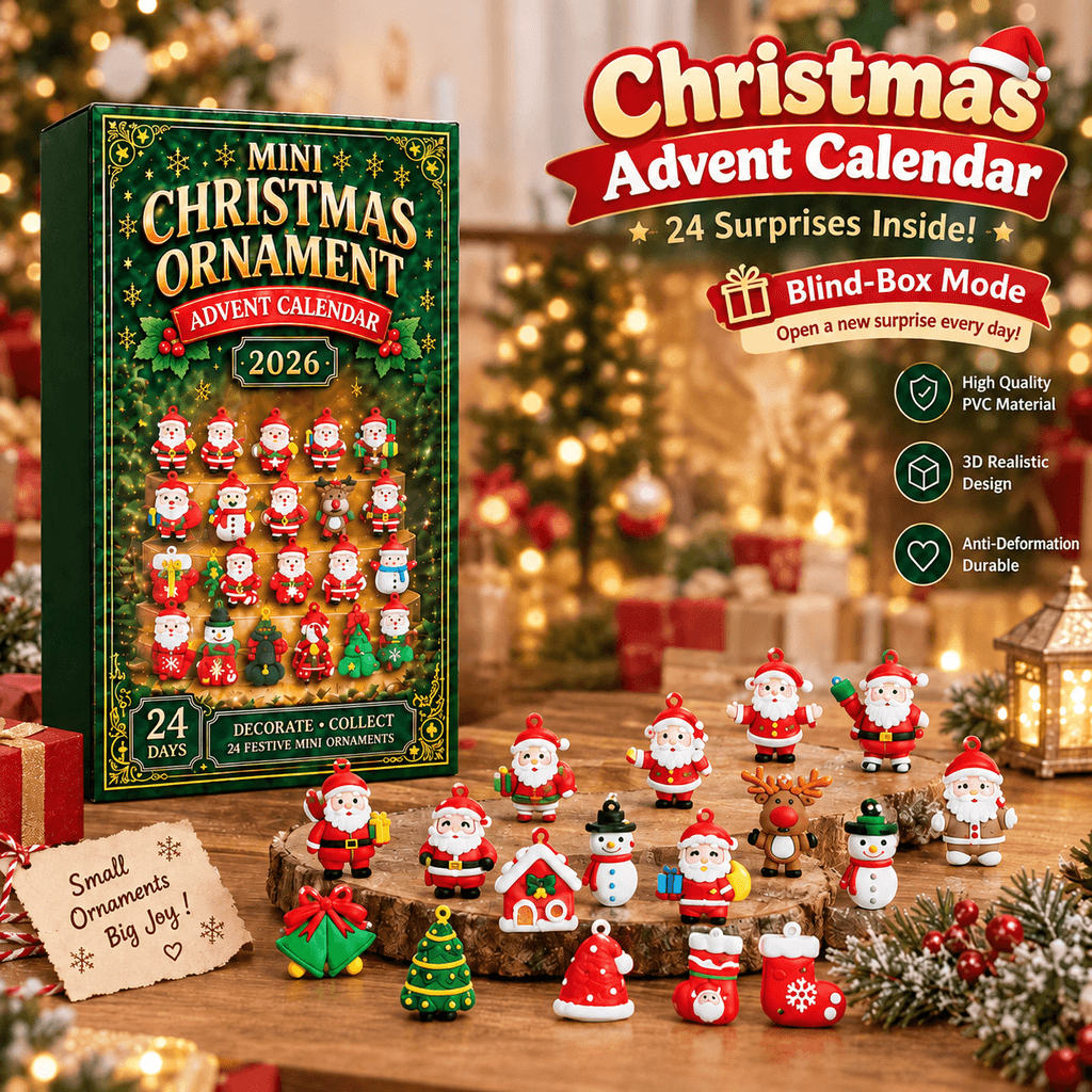 Mini Christmas Ornament Advent Calendar, Rich Festive Vibe, Can Be Hung As Decorations To Add Experience, Ideal Holiday Gift Toy