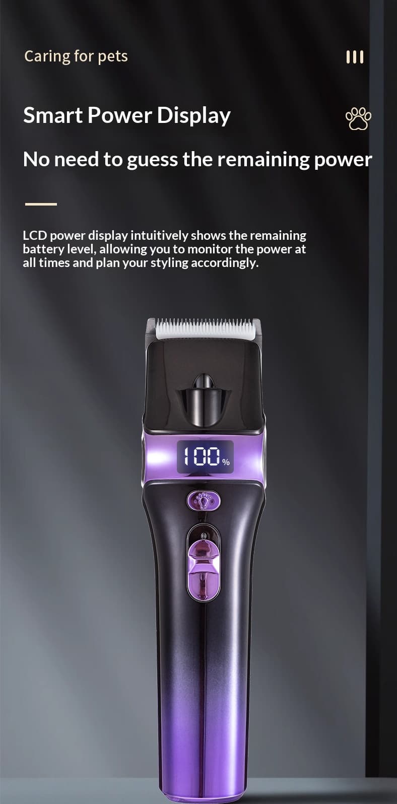 High-Power 2-in-1 Electric Pet Clipper With Light For Dogs & Cats.