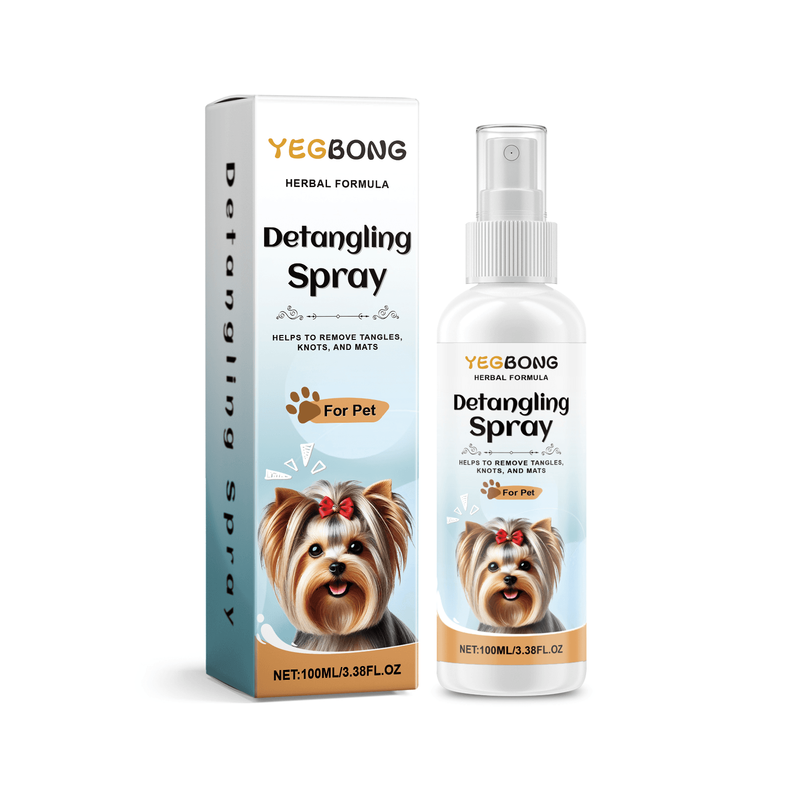 Yegbong Dog Anti T Angle Spray Pet Anti Hair Knot Cleaning Smooth Fluffy Care Spray 1 00ml