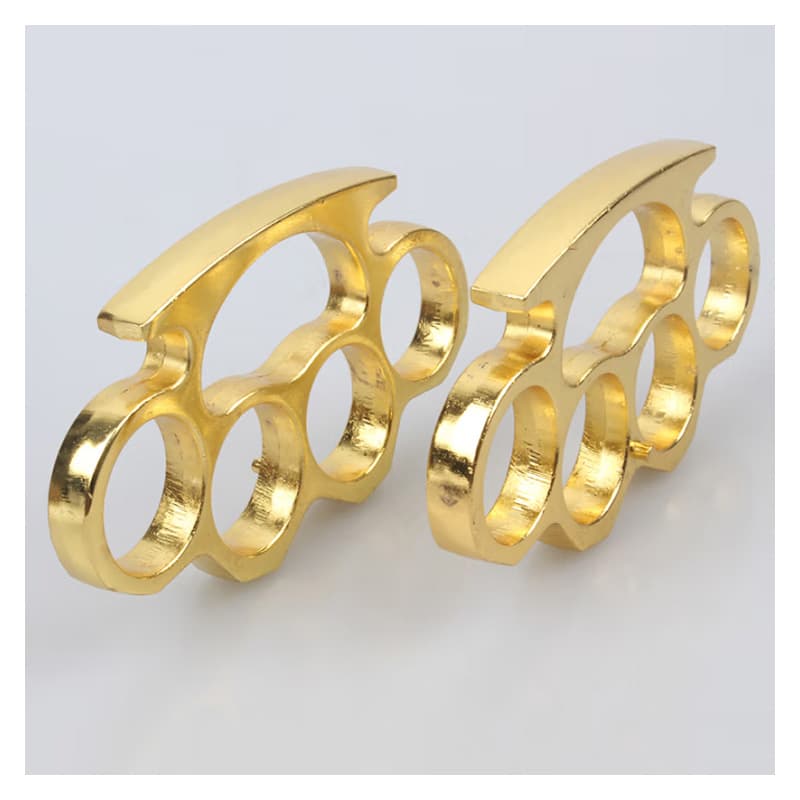 2pcs Titanium Steel Brass Brass Knuckles Multifunctional,self-defense Weapon,self-protection Knuckles