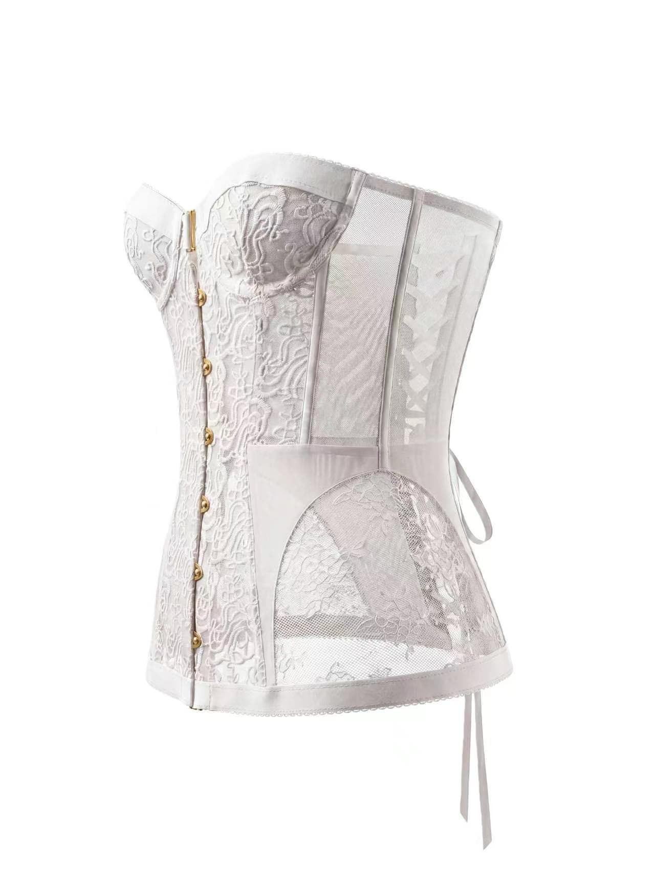 Sexy Lace Corset Top, Hot Girl Sweet-cool Style, Off-shoulder Strapless Vest For Women