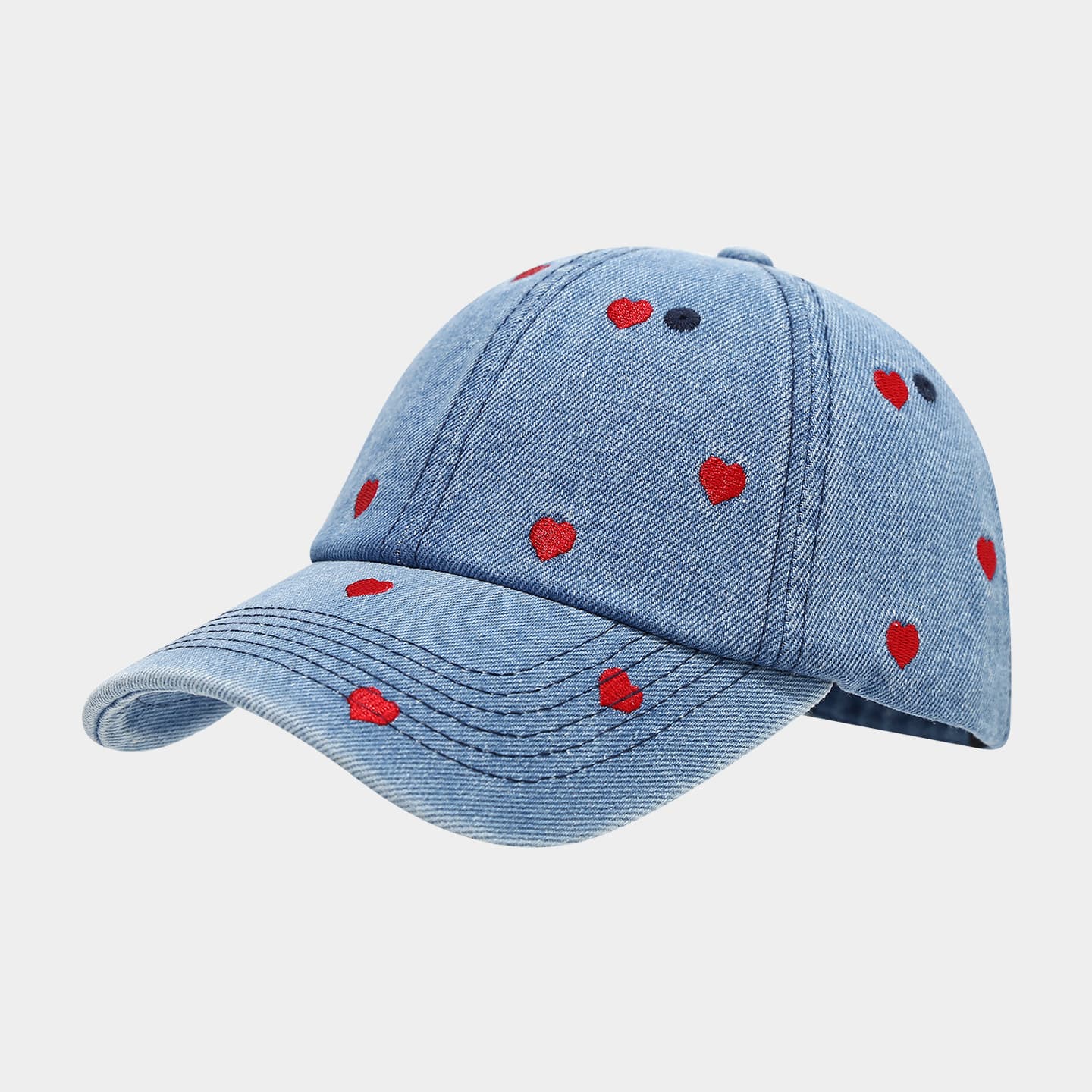 Spring And Summer Women's Embroidered Cute Pattern Retro Distressed Style Round Baseball Cap, Suitable For Daily Outings, Versatile For Photography.