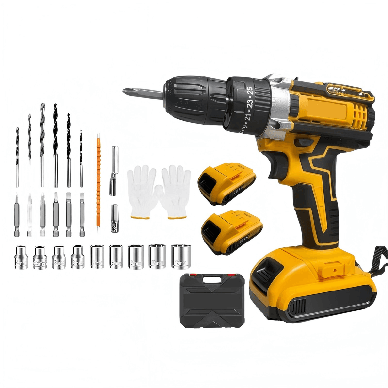 21V Cordless Drill Driver & Screwdriver Set, Brushless Motor
