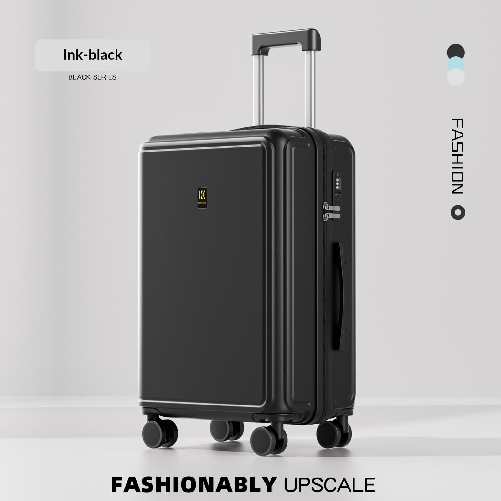 2026 New Luggage Trolley Case Student 20 Inch Lightweight Boarding Large Capacity Password Travel Leather Box Male - DY5209 Rock Dark