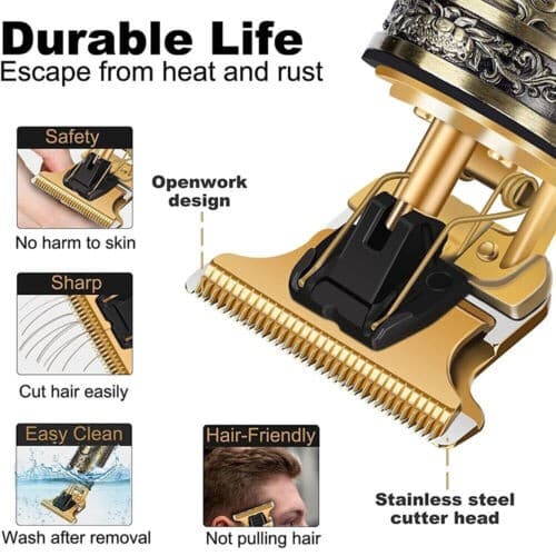 Hair Clippers Beard Trimmer For Men Hair Cutting Cordless Barber Shaving Machine