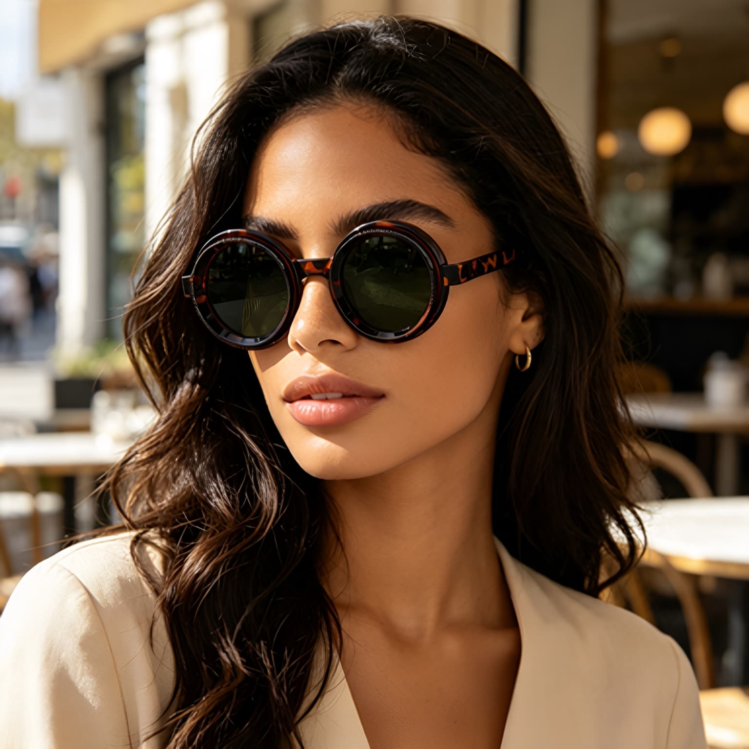 New Large-Frame Sunglasses For Men With Metal Frames, One-Piece Fashionable Internet Celebrity Square-Frame Glasses, Trendy Sun Protection Driving Sunglasses