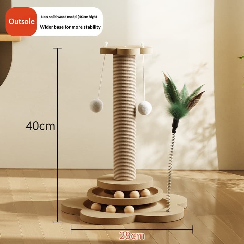 Cat Scratching Board, Wear Resistant And Low Shedding, Rotating Sisal Scratcher Plate, Treat Dispensing Self Play Toy For Cats, Cat Teaser Wand, Pet Supplies
