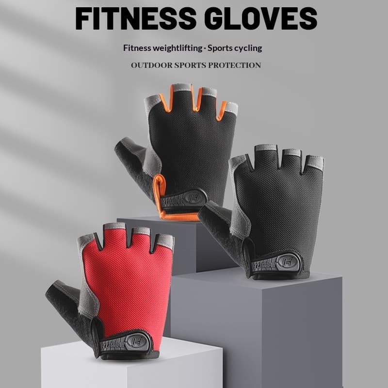 Half Finger Gloves Men's Outdoor Fitness Sports Thin Breathable Non-slip Wear-resistant Mountaineering Rock Climbing Exhibit Finger Gloves For Women