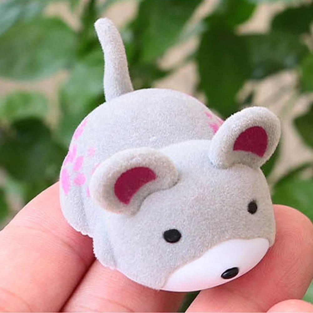 Plush Squeaky Mouse Cat Toy Soft Interactive Sound Entertainment Toy For Indoor Cats Kittens