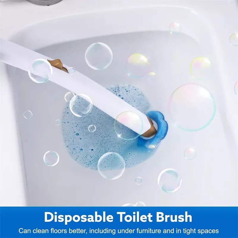 Disposable Toilet Brush Set Toilet Bowl Cleaning System Cleaners With 24 Refills