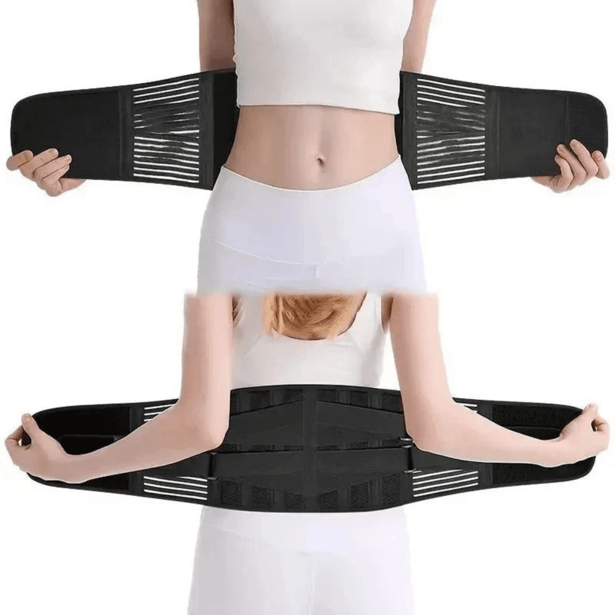 Adjustable Lower Back Brace Lumbar Support Waist Belt For Men Women Pain Relief