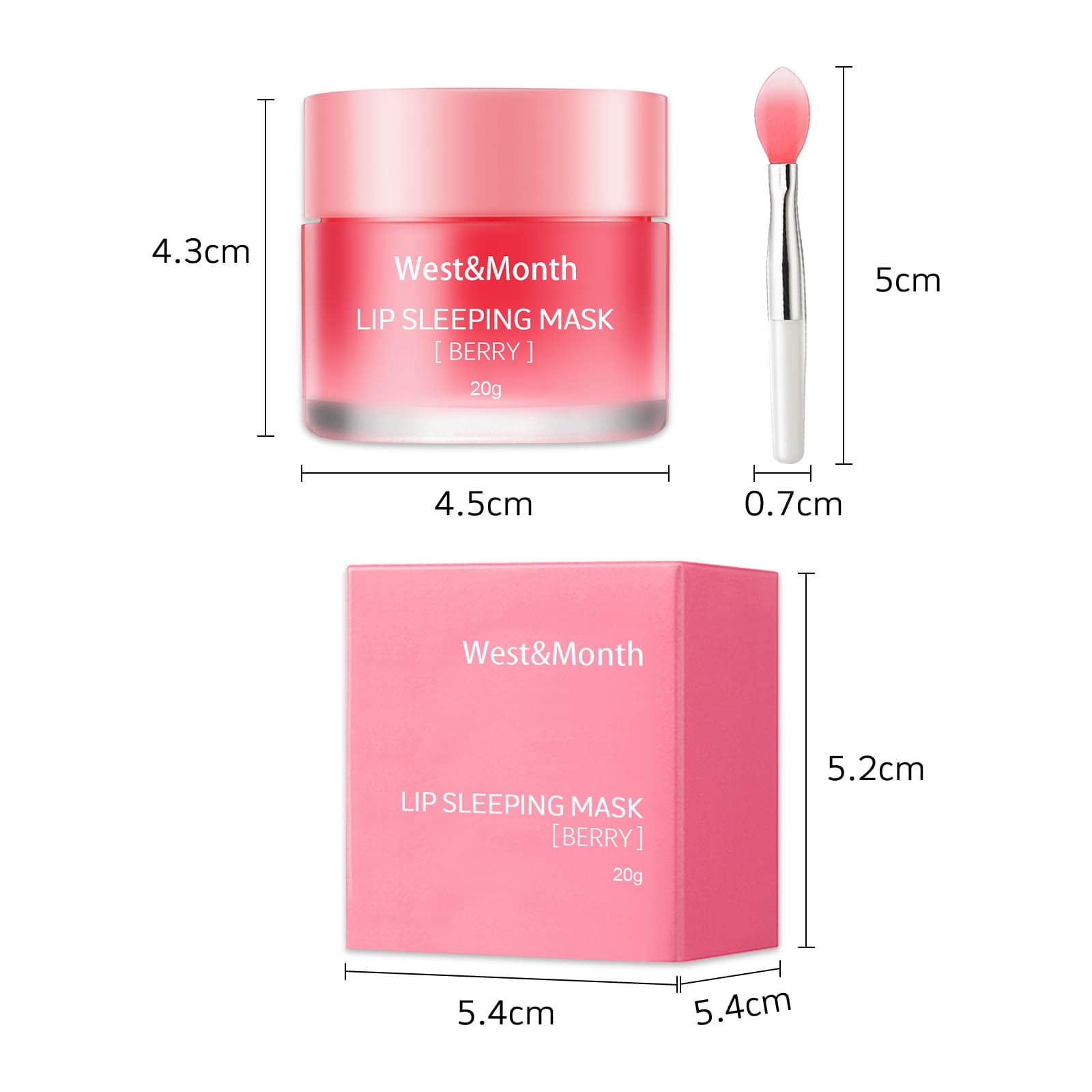 Jelly Lip Mask 20G-Spoon-Box Moisturizing, Hydrating Diminishing Lip Lines Moisturizing, Lip Skin Sleeping Jelly Lip Mask