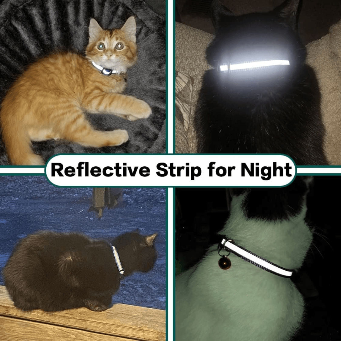 Cat Collar Breakaway, Cat Collar With Air TagBlack