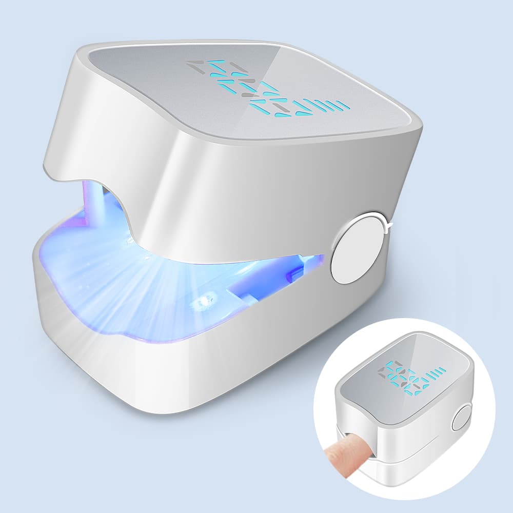 LED Light Nail Treatment ,Nail Fungus Treatment Device, Foldable Home Care For Discolored & Thickened Toenails Fingernails, Suitable For Home & Travel Use