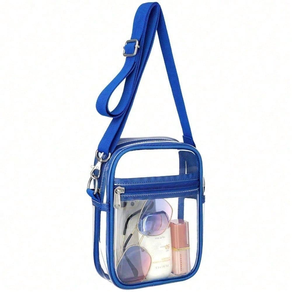 Clear Purse Stadium Transparent Messenger Bag Stadium Approved For Men And Women Clear CrossBody Bag, Clear Bag, Purse, Black Purse, Carteras Para Mujer, Summer, Valentine's Day Gifts, Romantic Gifts