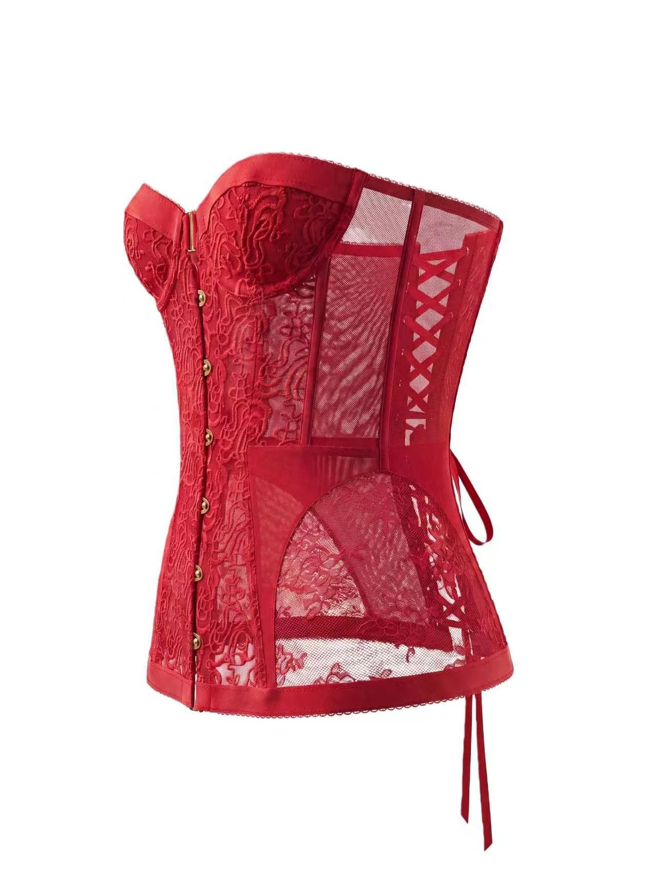 Sexy Lace Corset Top, Hot Girl Sweet-cool Style, Off-shoulder Strapless Vest For Women