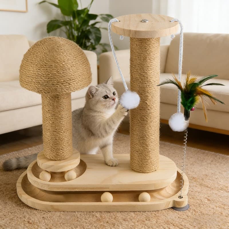 Large Cat Tree Scratching Post Pet Climbing Tower Post Kitten Activity Centre