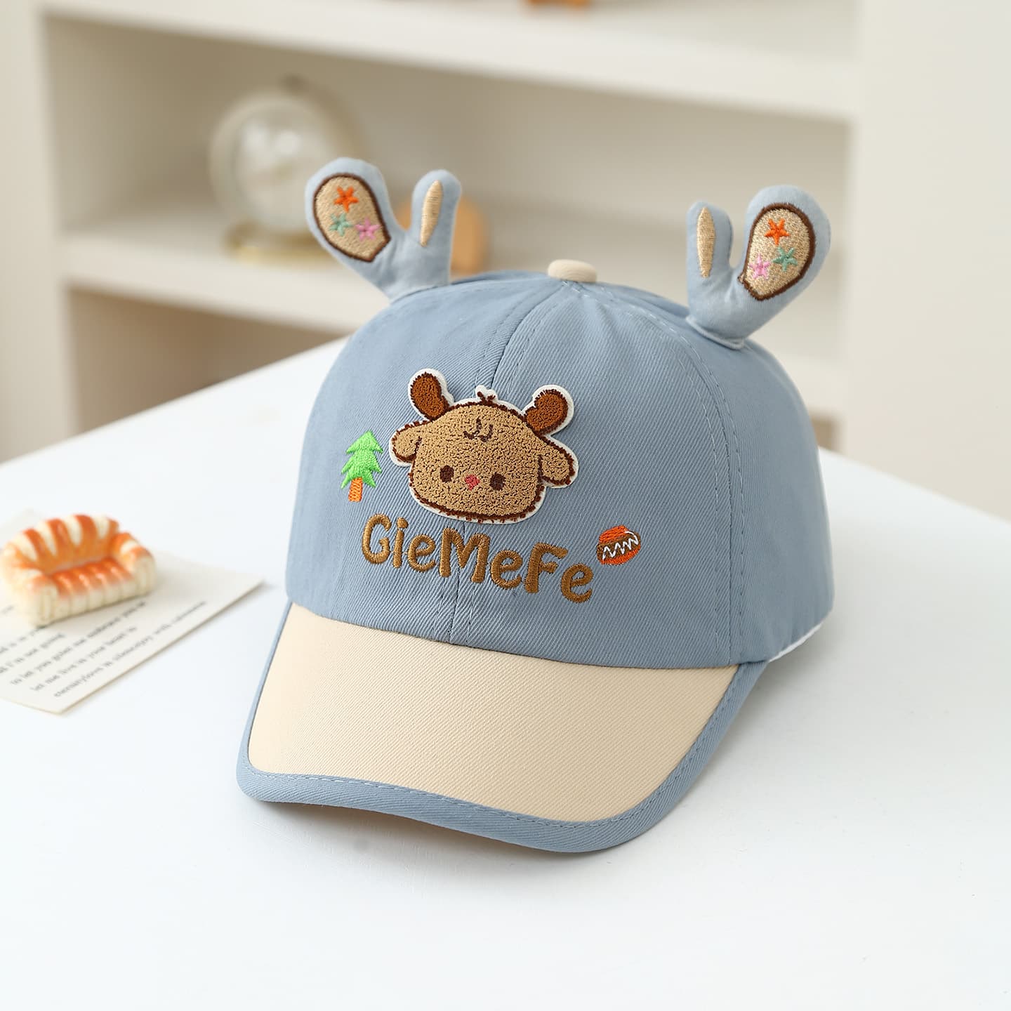 New Children's Cartoon Baseball Cap Summer - Boys And Girls' Cute Little Deer Embroidered Beanie - Baby Sun Protection And Shade Cover