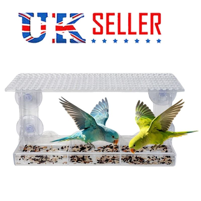 House Transparent Window Wild Bird Feeder Outdoor Removable Suction Cups