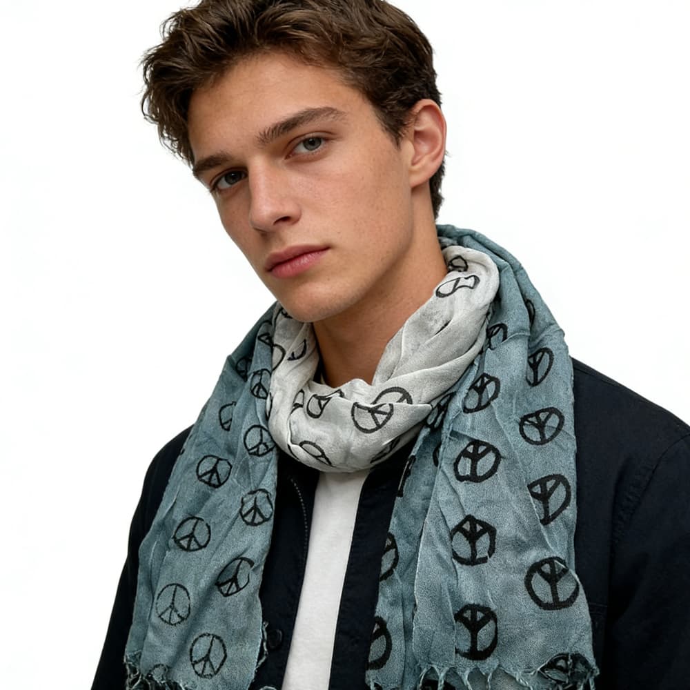 2pcs Understated Elegance Subtle Pattern Scarf Grey Printed Scarf,vacation,daily Life,evening Party,Office Appropriate Subtlety For Women Men