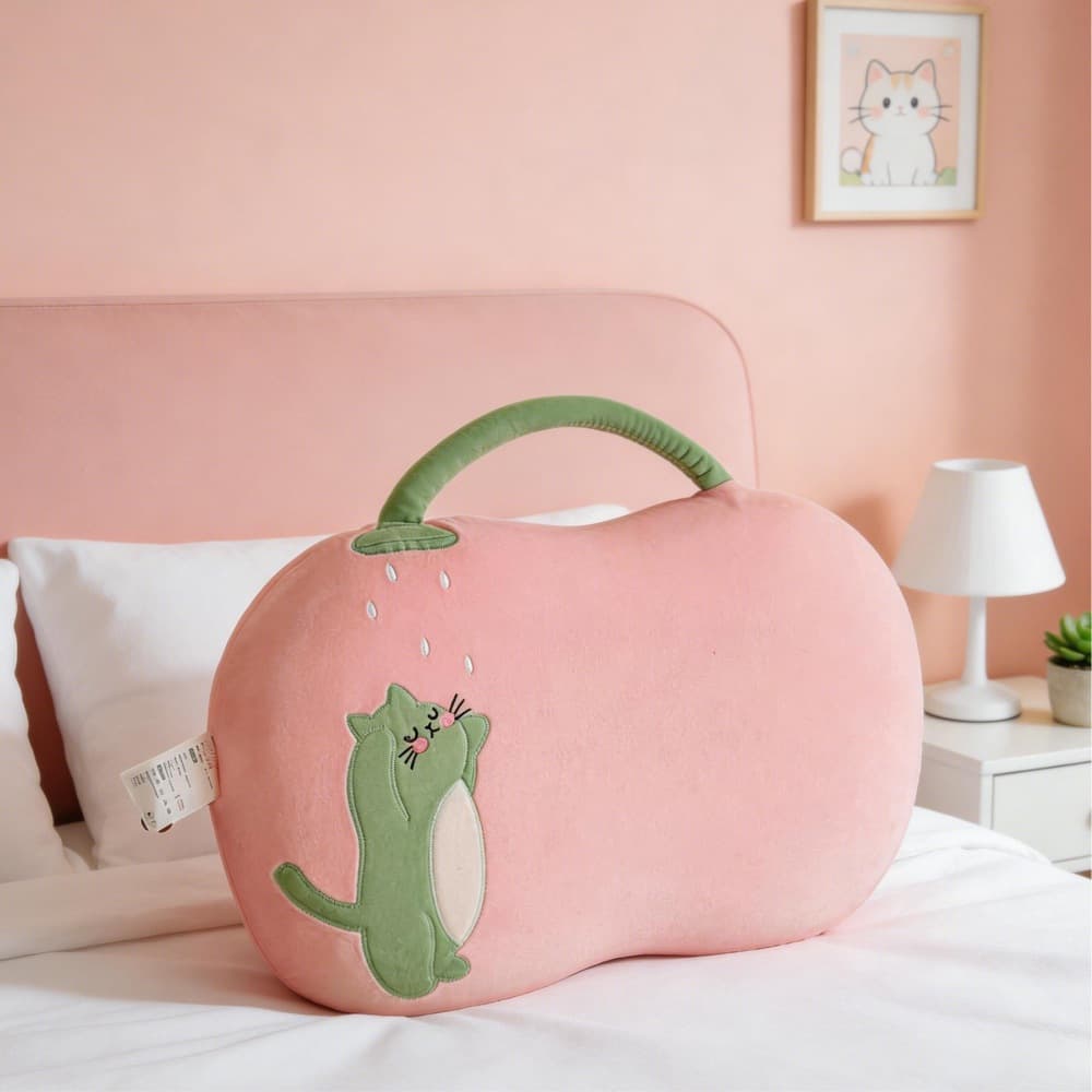 Cute Cartoon Animal Cat Belly Memory Foam Pillow , Portable Hand Held Ergonomic Sleep Pillow For Home Dorm Office Nap