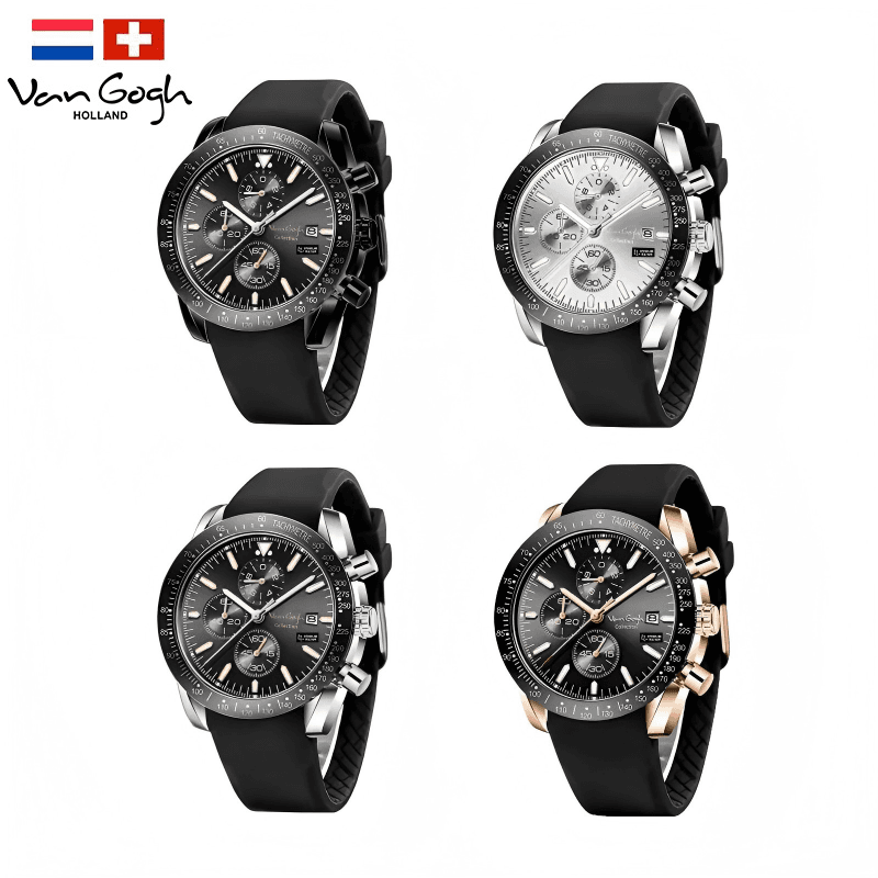 Van Gogh Starry Fantasy Series Men's Rubber Strap Watch
