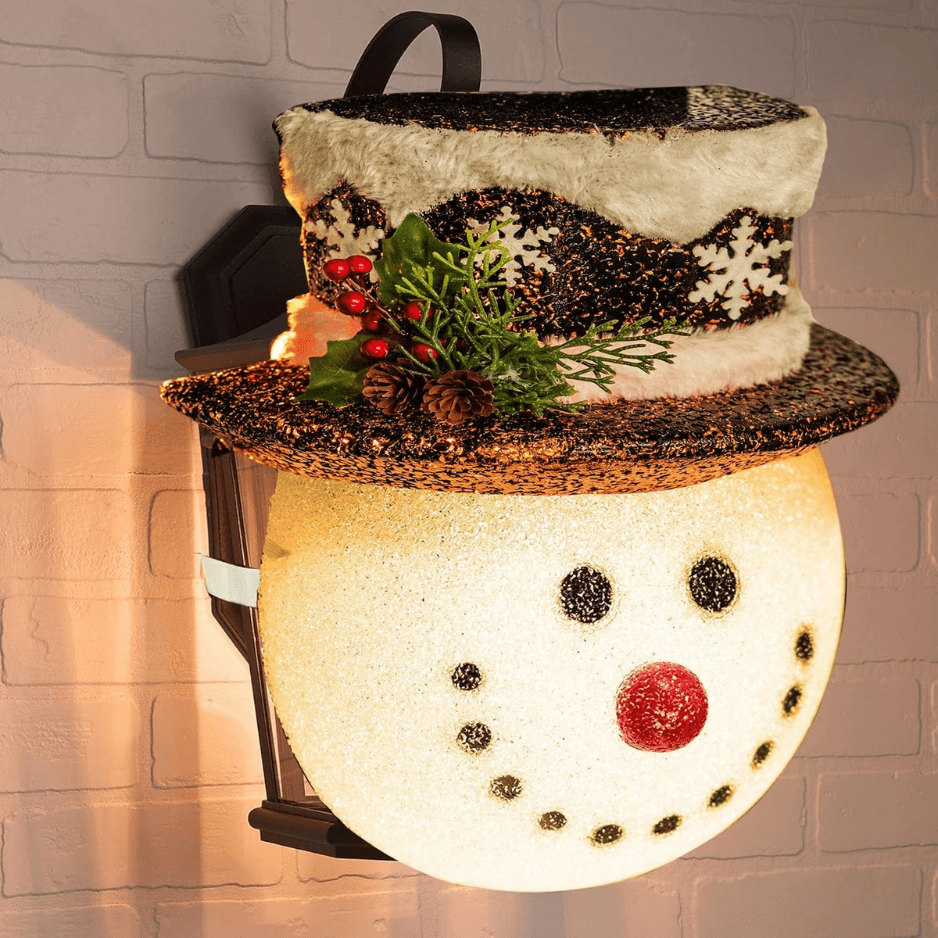 Snowman Christmas Porch Light Covers, Christmas Outdoor Decoration Holiday Light Covers For Porch Lights, Garage Lights, Large Light Fixtures