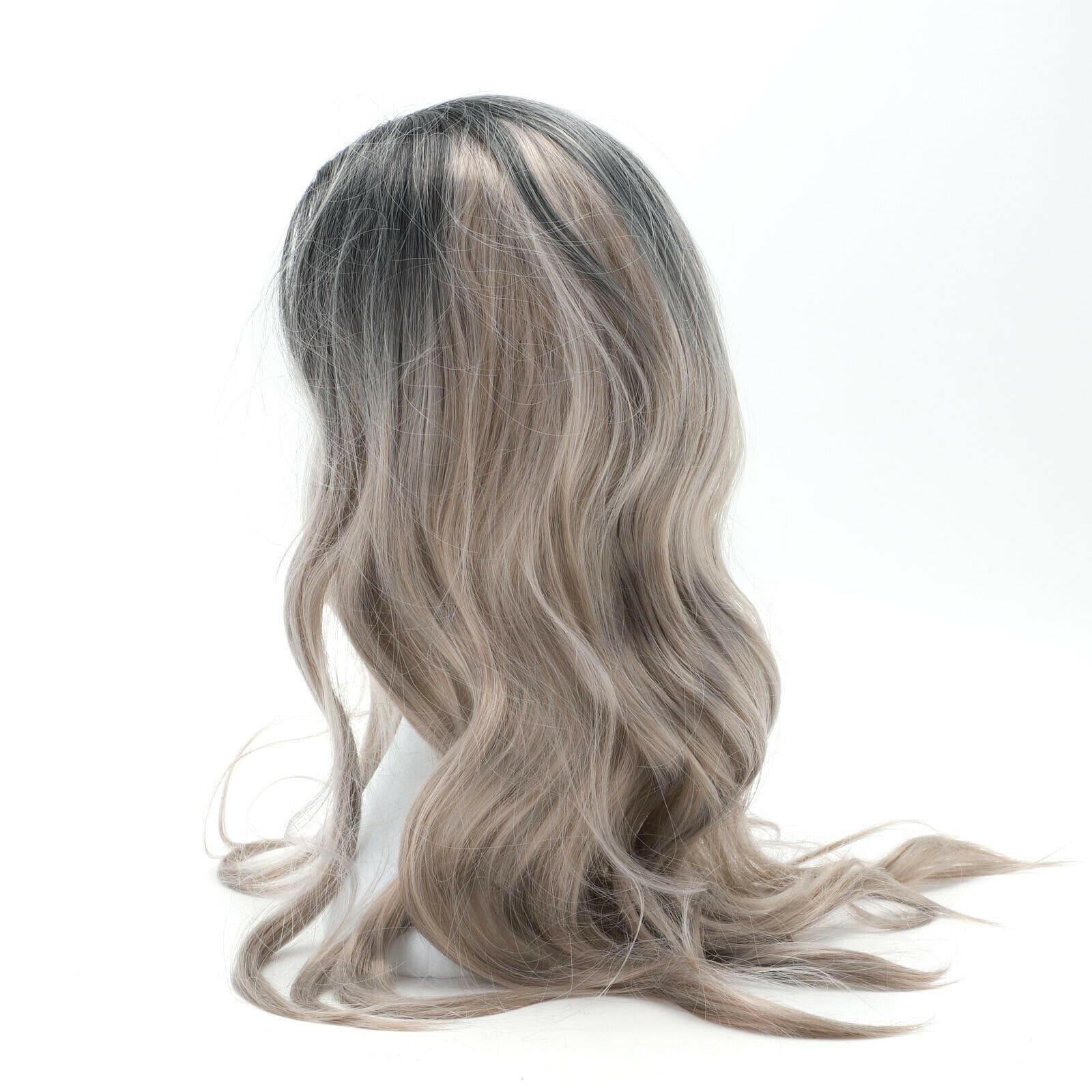 The New Brown Gold Blonde Long Wavy Wig Synthetic Curly Hair Cosplay Fashion