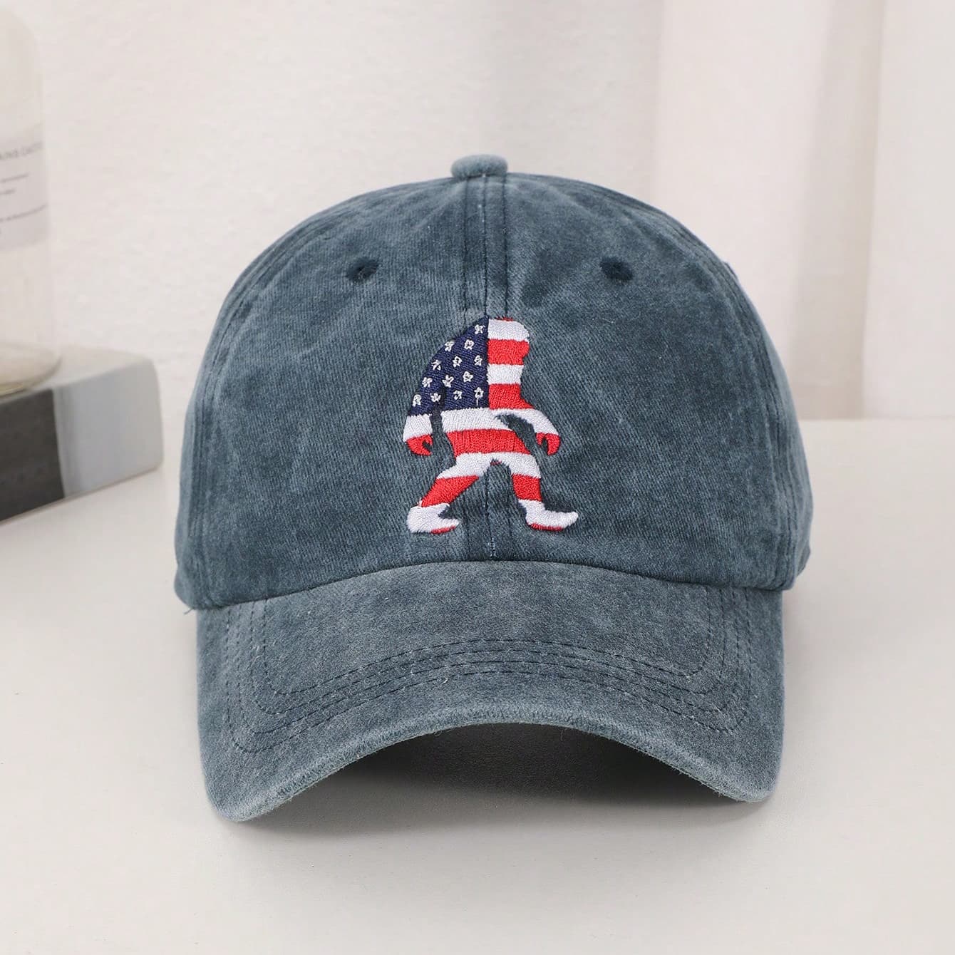 Summer Couple Vintage Washed Baseball Cap, Cute Embroidery Trendy Casual Hat For Daily Commute