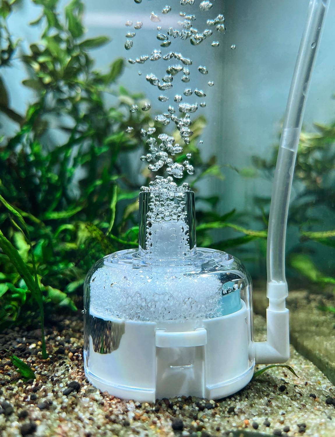 Mini Aquarium Sponge Filter, Small Fish Tank Filter Submersible Fish Filter Built-in Air Bubble Stone And Bio Balls For Fish Tanks Up To 5 Gallon - Air Pump Not Included