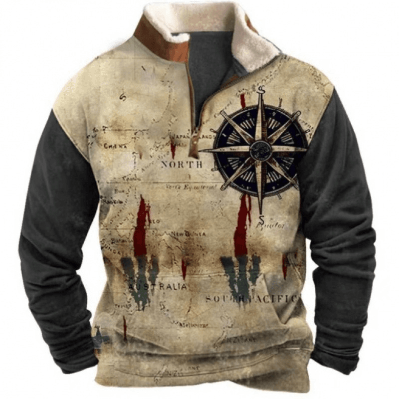 Cross Border European And American Hooded Sweatshirt Men's 3D Printed Men's Fur Collar Sweatshirt European And American Autumn And Winter Printed Fur Collar Sweatshirt