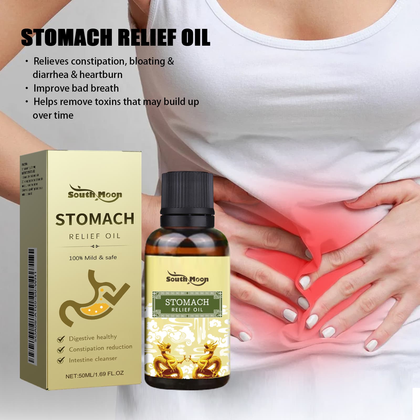 Abdominal Relaxing Oil 50ml Box