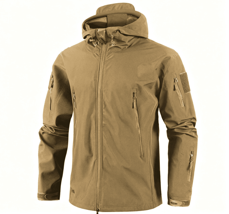 Cross-border Shark Skin Soft Shell Raincoat With Fleece Lining, Thick Winter Warm Coat, Men's Mountaineering Jacket