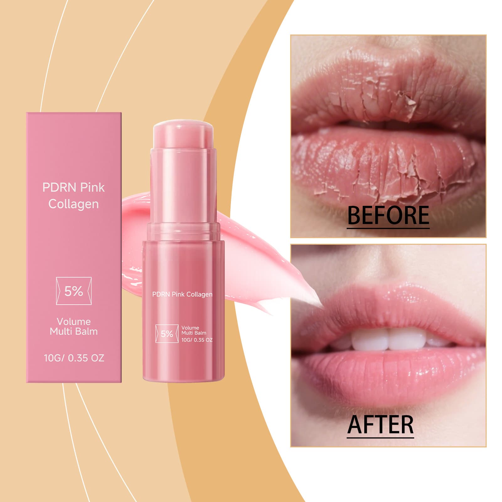 Pink Collagen Lipstick 10g-box, Moisturizing, Caring, Tender And Tender Lip Skin, Glossy, Delicate, Moisturizing And Non Sticky