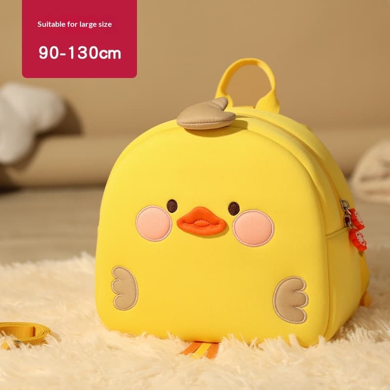 Backpack Class Girls Boys Animal Backpack Children's Travel Backpack Night Reflective Safety Middle Class-Recommended For Early Education Kindergarten- Yellow Duck Large