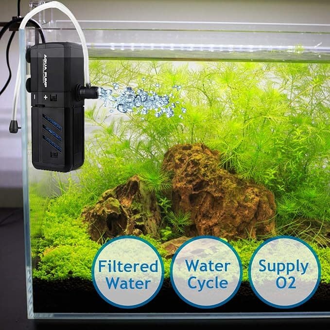 4 In 1 Aquarium Fish Tank Filter Water Pump Internal Purifier Filter Oxygen Wave