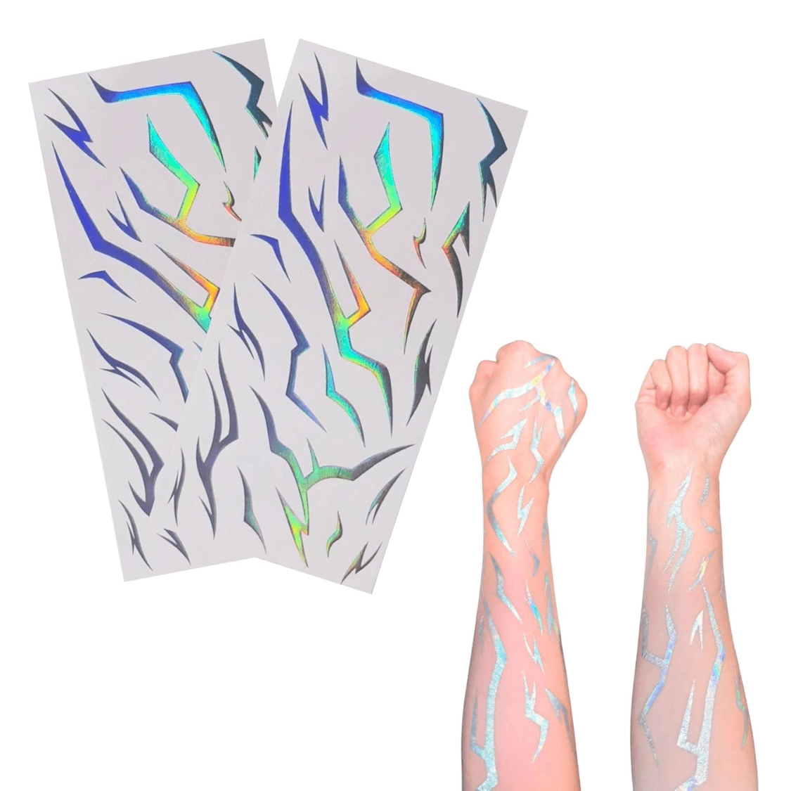 50 Pieces K Style  Mark Tattoos For Theme Party Decorations 2 Sheets Dark Concept Makeup Stickers