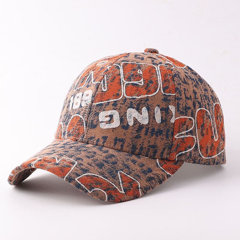Spring And Autumn Fringed Jacquard Vintage Baseball Cap With Graffiti And Tear-shaped Holes - Hip And Trendy, Perfect For All Occasions