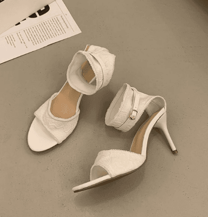 Women Open Toe Ankle Strap Stiletto Heel Sandals
