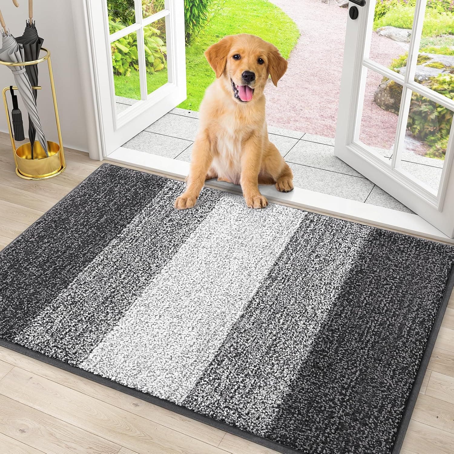 Dog Door Mat For Muddy Paws, Absorbent Pet Mat For Dirt & Wet Paws, Non-Slip Floor Mat For Dogs, Entryway, 30 X 20 Inches