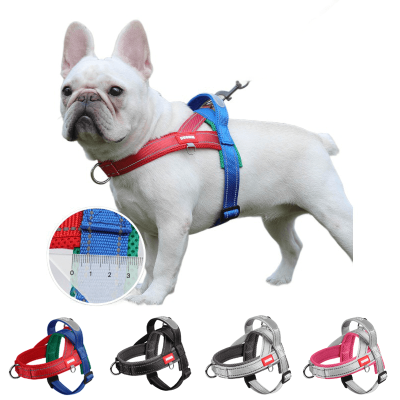 No Pull Dog Harness With 3 Clips And Soft Padded Handle  Breathable Mesh Padded, Reflective Strip, Safe At Night, Escape Proof, Quick Adjustment, Easy For Training Walking, Stylish