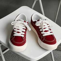 Men's Canvas Shoes, Versatile Classic Trendy Sneakers, Korean Style Lace-Up Flat Casual Skate Shoes For Students