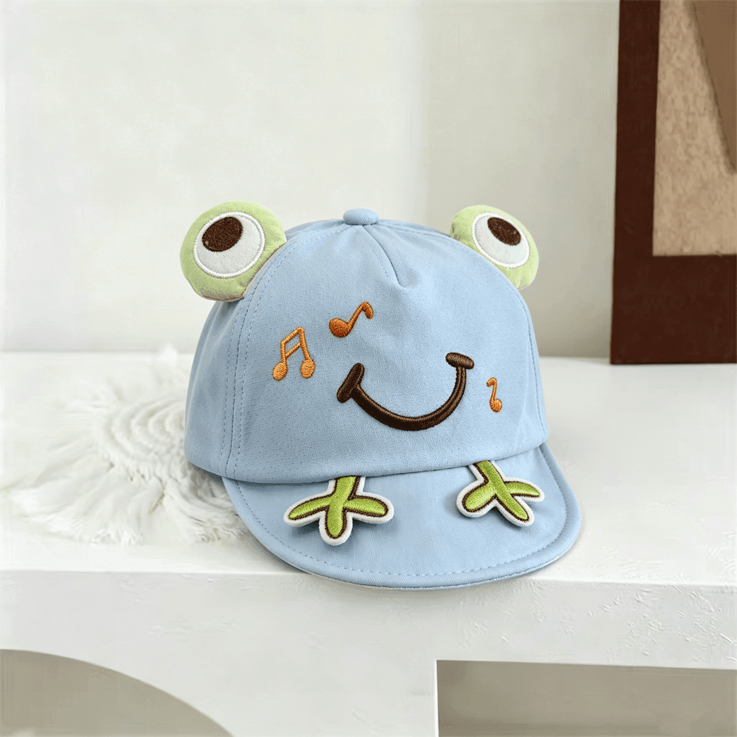 The New Boys And Girls' Musical Frog Soft-top Cute And Playful Baseball Cap Is Suitable For Children Aged 0-3 For Outings.