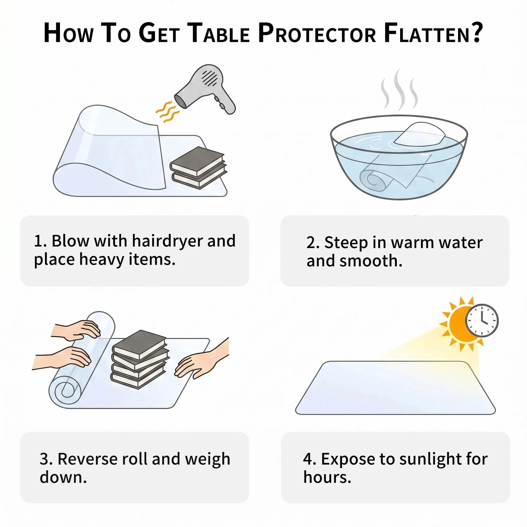 Table Cover 1.5 Mm Thick Clear PVC Desk Mat Protector Waterproof & Easy Cleaning Desk Pad Tablecloth For Office, Dining Room