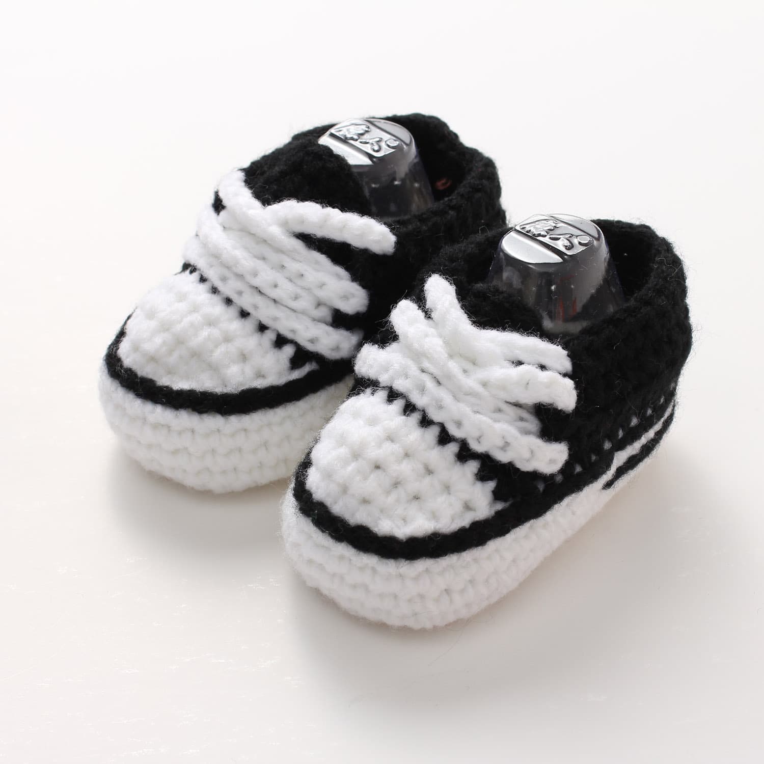 Hand Knit Soft Sole Baby High Top Booties, Tall Cuff Toddler Walking Shoes For Baby Boys & Girls
