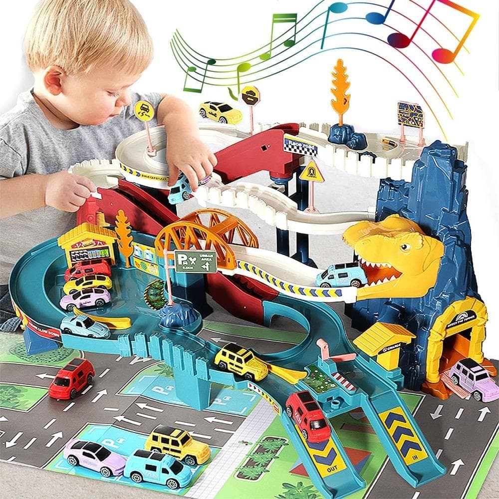Dinosaur Mountain Adventure Track Toy Set Includes Roller Coaster, Mini Car, And Screwdriver In-Store Pickup Only