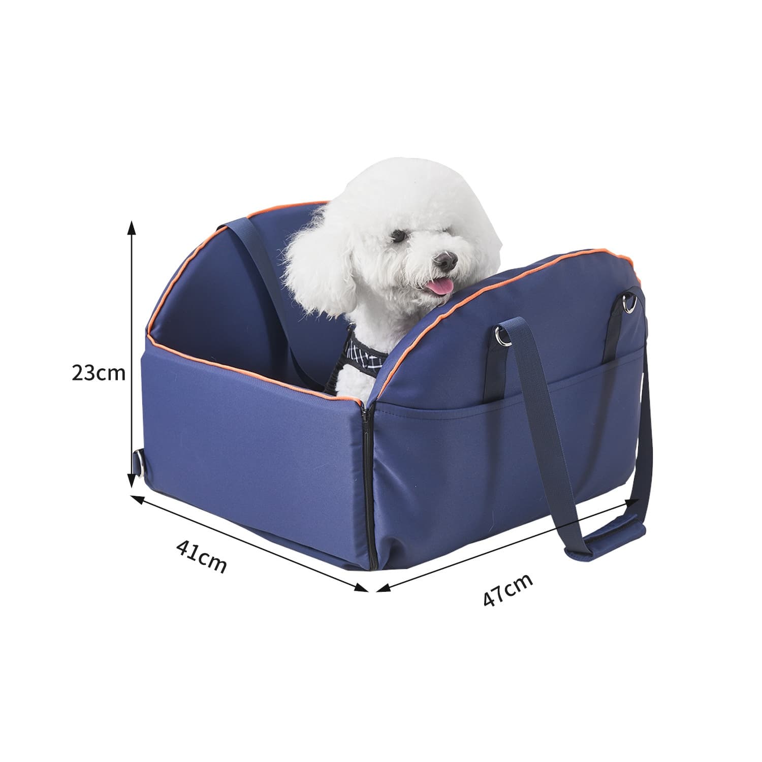 Multi-functional Portable Car Console Pet Carrier, Large-Capacity Dog Travel Bag