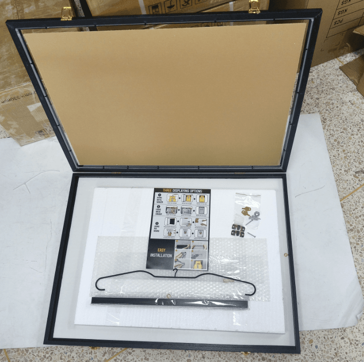 Jersey Frame Display Case Lockable Large Sports Jersey Showcase Box Wall Mounted